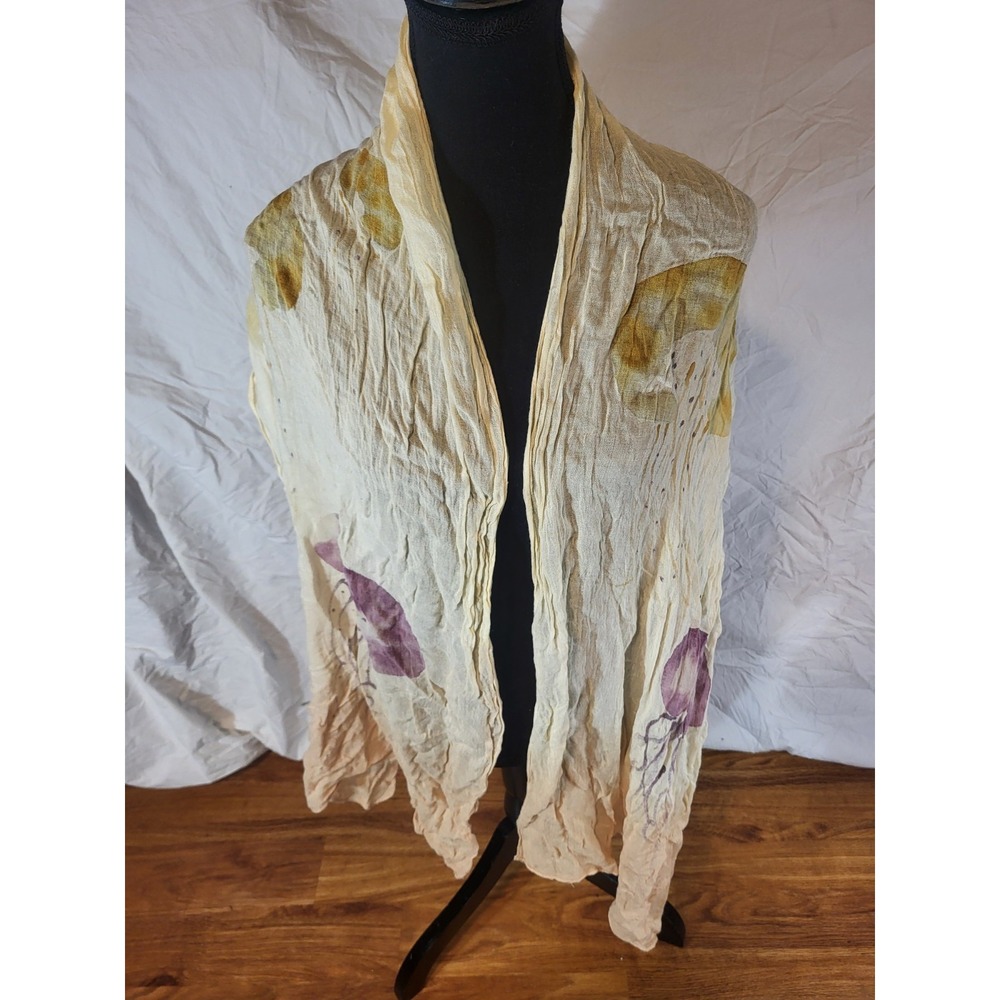 Zazou Scarf Ivory‎ Jellyfish Rayon Lightweight Scarf